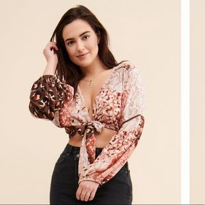 Anthropologie raga congo wrap blouse